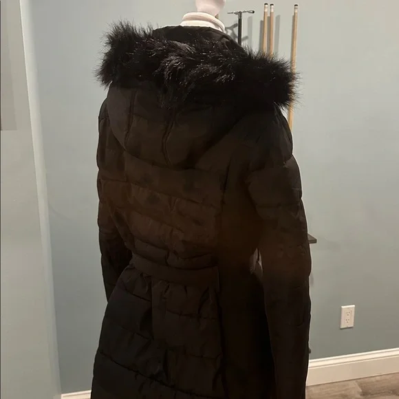 Michael kors Women's Black Puffer Jacket with Faux Fur Hood - Picture 7 of 7